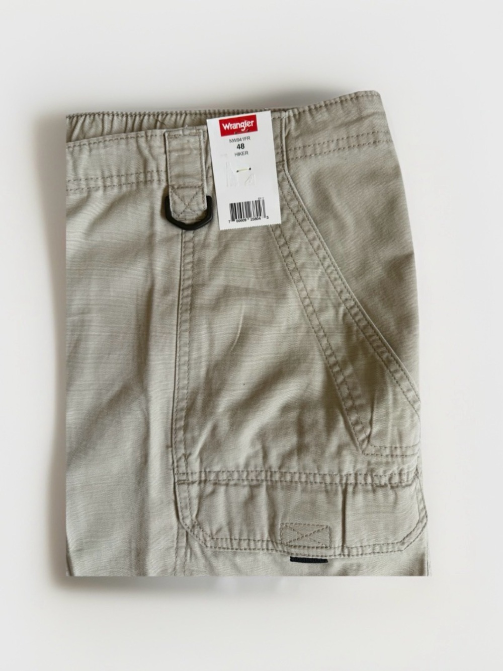 Wrangler Hiker Shorts Men's 48 Khaki Cotton Canvas Cargo Utility Gorpcore NWT - Picture 5 of 10